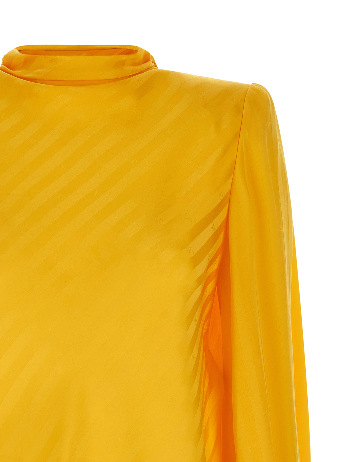 Valentino Garavani Bicolor Silk Blouse in Yellow