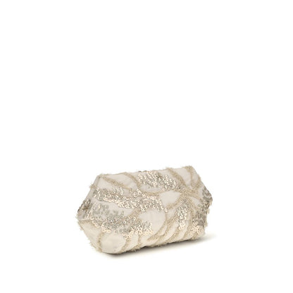 Brunello Cucinelli Beige Silk Shoulder Bag