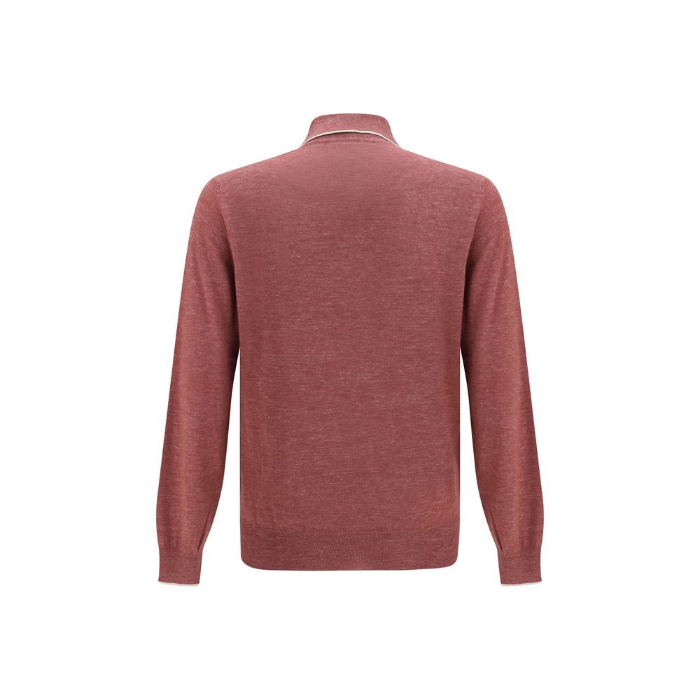 Brunello Cucinelli Bordeaux Cashmere Dress Shirt