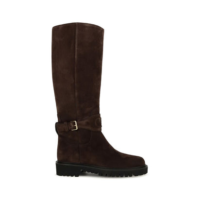 Valentino Garavani Brown Suede Leather Boots