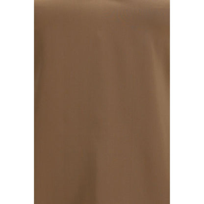 Brunello Cucinelli Brown Silk Sleeveless T-Shirt