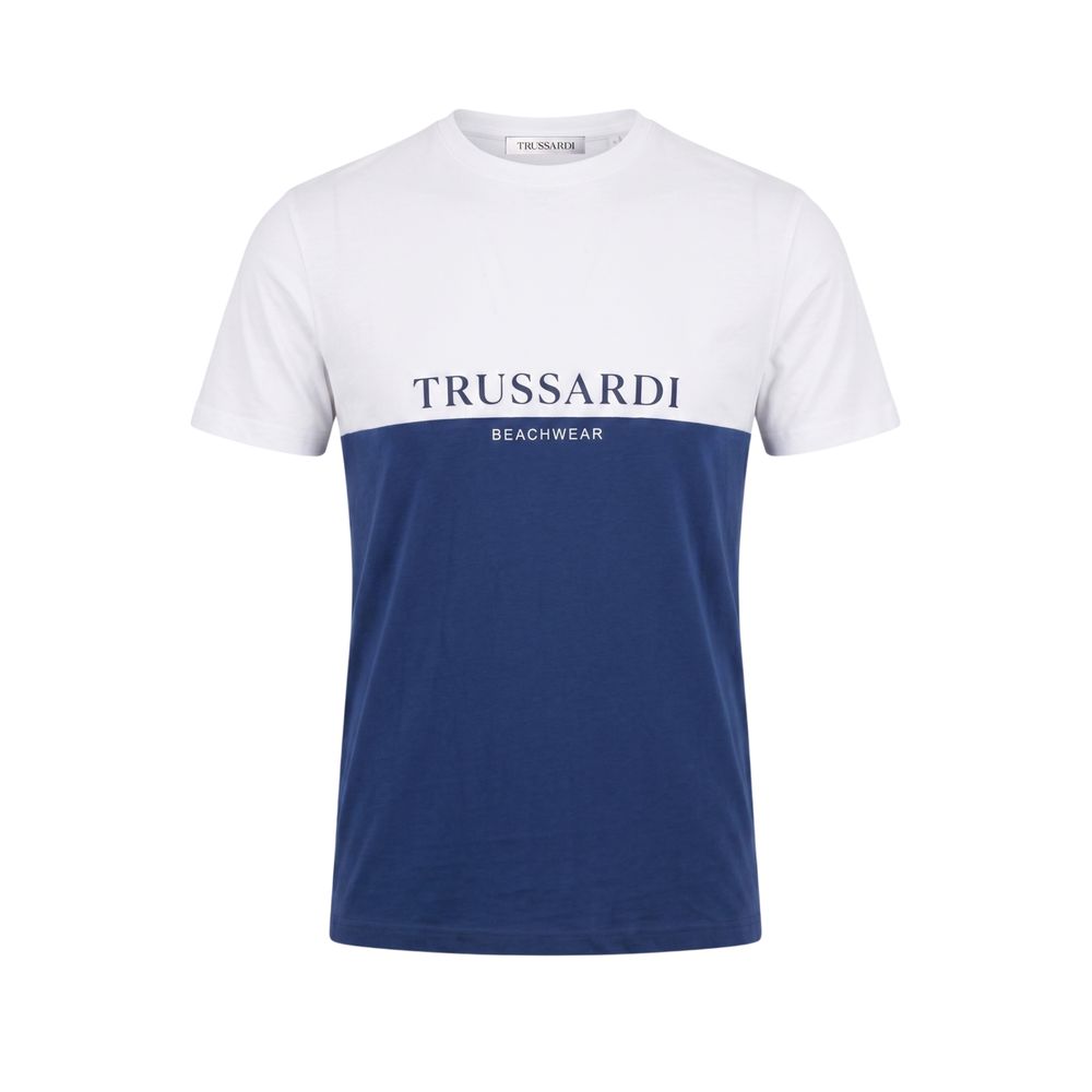 Trussardi Beachwear Blue Polyester T-Shirt - Stylish and Comfortable
