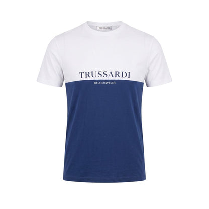 Trussardi Beachwear Blue Polyester T-Shirt - Stylish and Comfortable