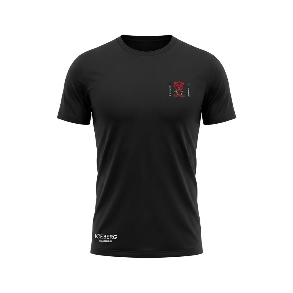 Iceberg Black Cotton T-Shirt - Classic Style and Comfort