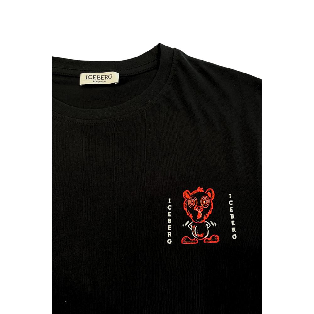 Iceberg Black Cotton T-Shirt - Classic Style and Comfort