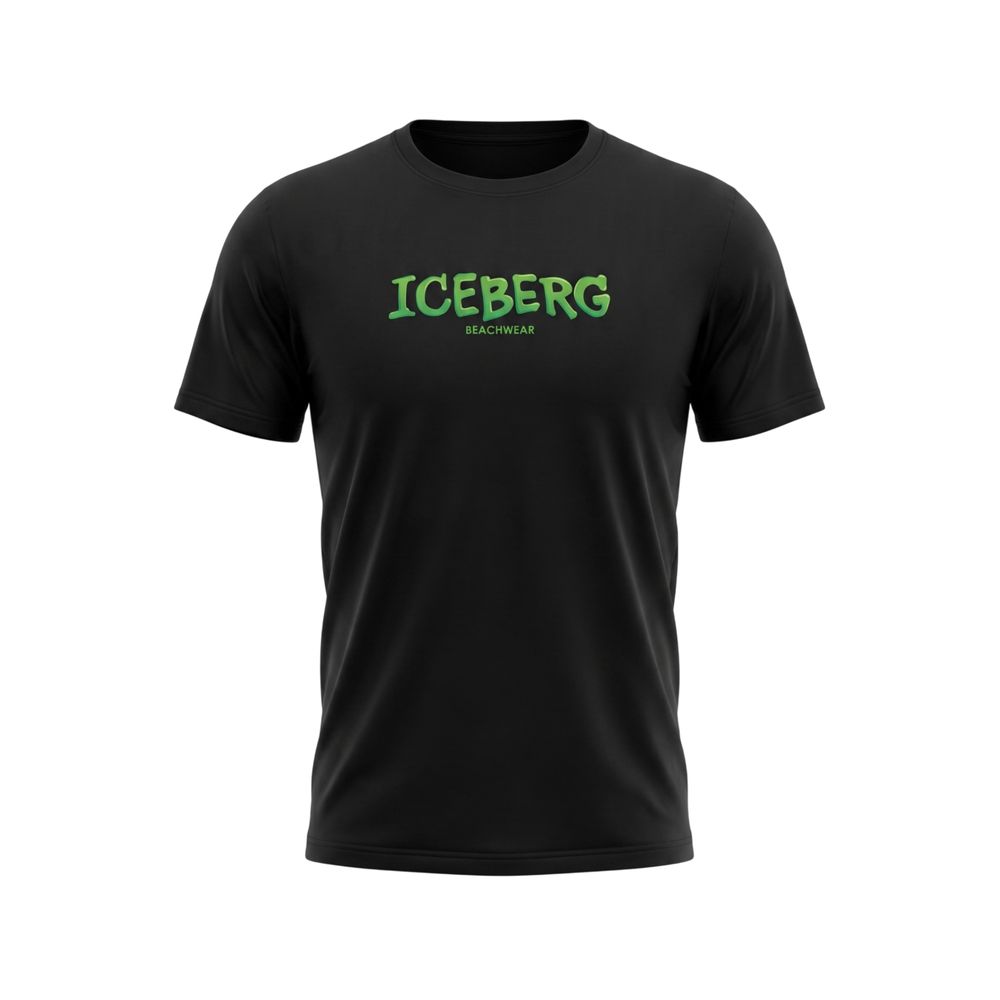 Iceberg Black Cotton T-Shirt - Classic Style for Every Occasion
