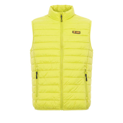 Trussardi Action Yellow Polyester Men Sleeveless Jacket