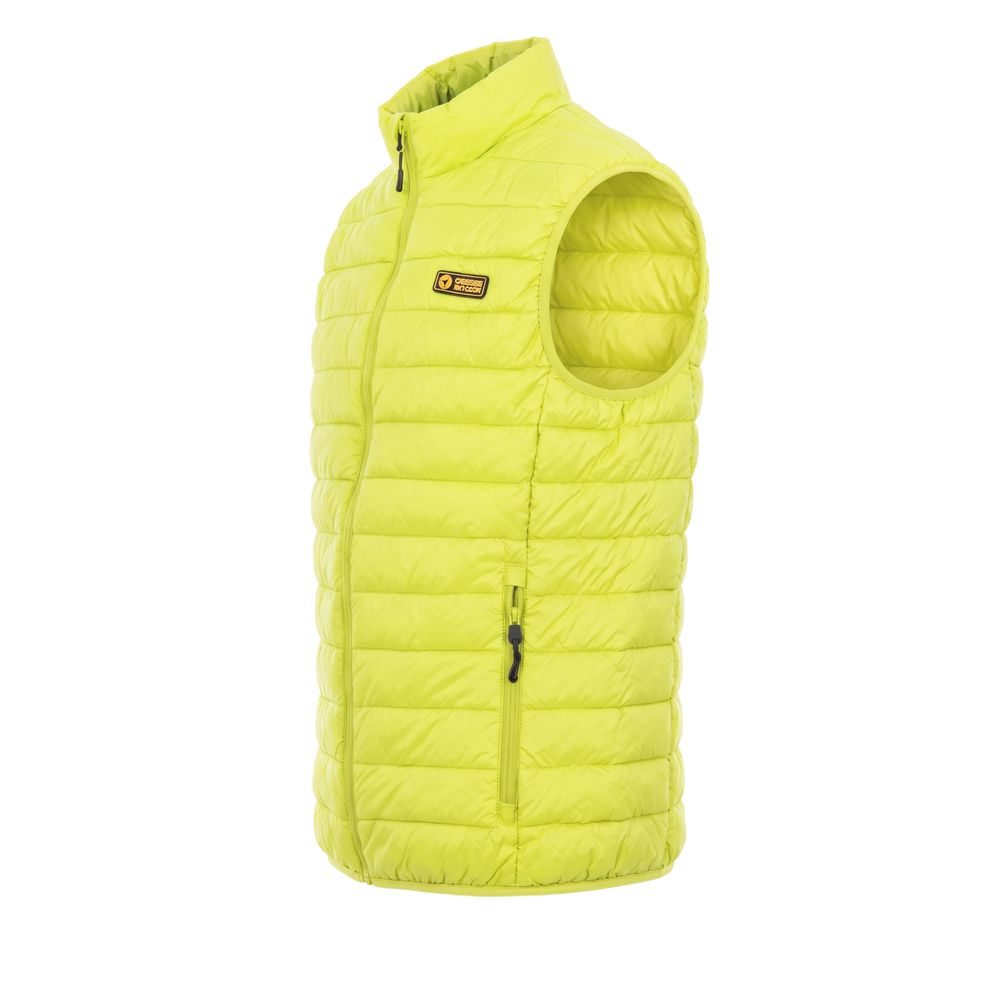 Trussardi Action Yellow Polyester Men Sleeveless Jacket