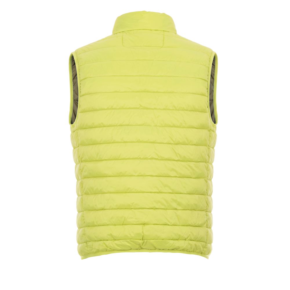 Trussardi Action Yellow Polyester Men Sleeveless Jacket