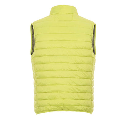 Trussardi Action Yellow Polyester Men Sleeveless Jacket