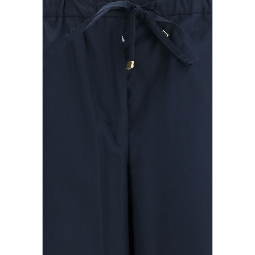 S Max Mara Blue Cotton Casual Pants