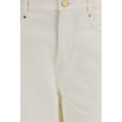 S Max Mara White Cotton Casual Pants