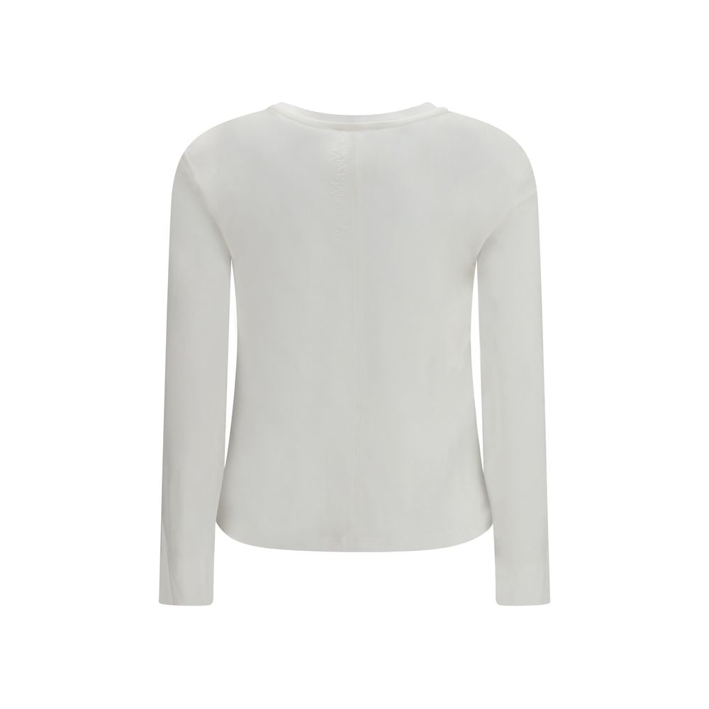 S Max Mara White Cotton Long Sleeve T-Shirt