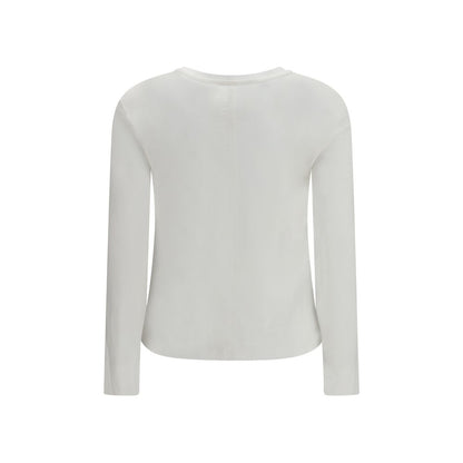 S Max Mara White Cotton Long Sleeve T-Shirt
