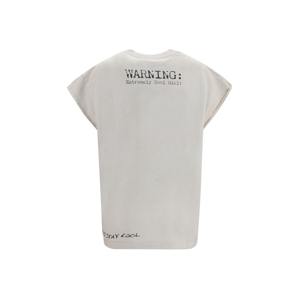 Dolce & Gabbana Gray Cotton T-Shirt - Oversized Printed Jersey Tee