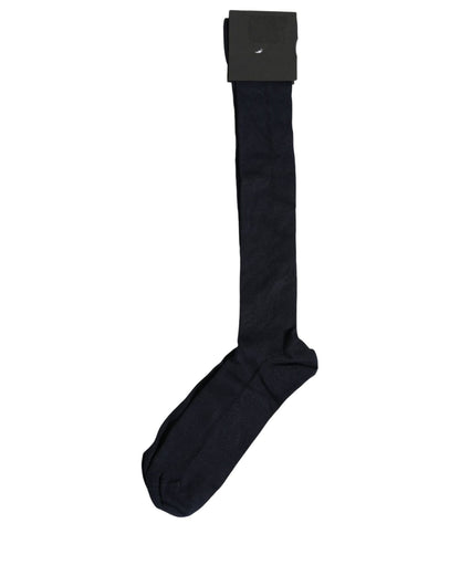 Dolce & Gabbana Dark Blue Viscose Over The Calf Socks
