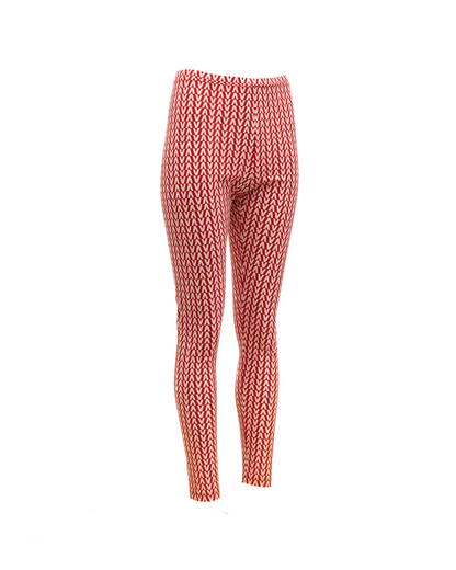 Valentino Garavani Women Silk Leggings - Red and White