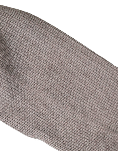 Dolce & Gabbana Gray Sequin Cotton Knit Mid Calf Accessory Socks