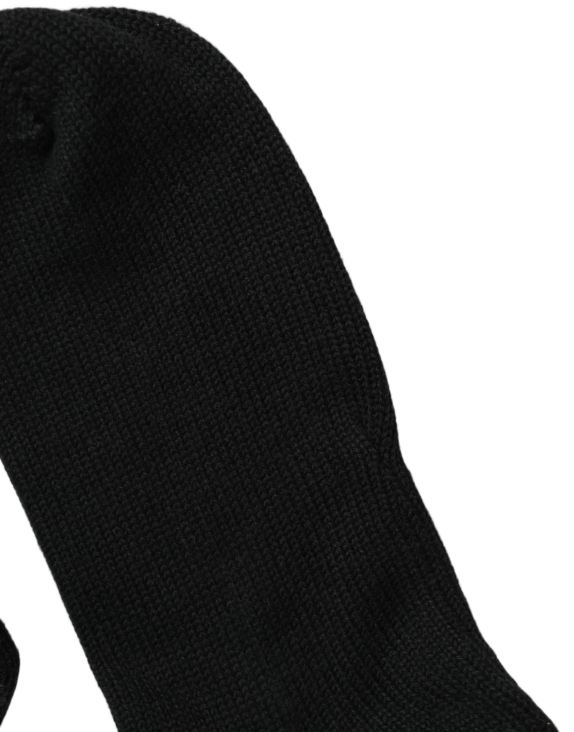 Dolce & Gabbana Black Sequin Cotton Knit Mid Calf Socks