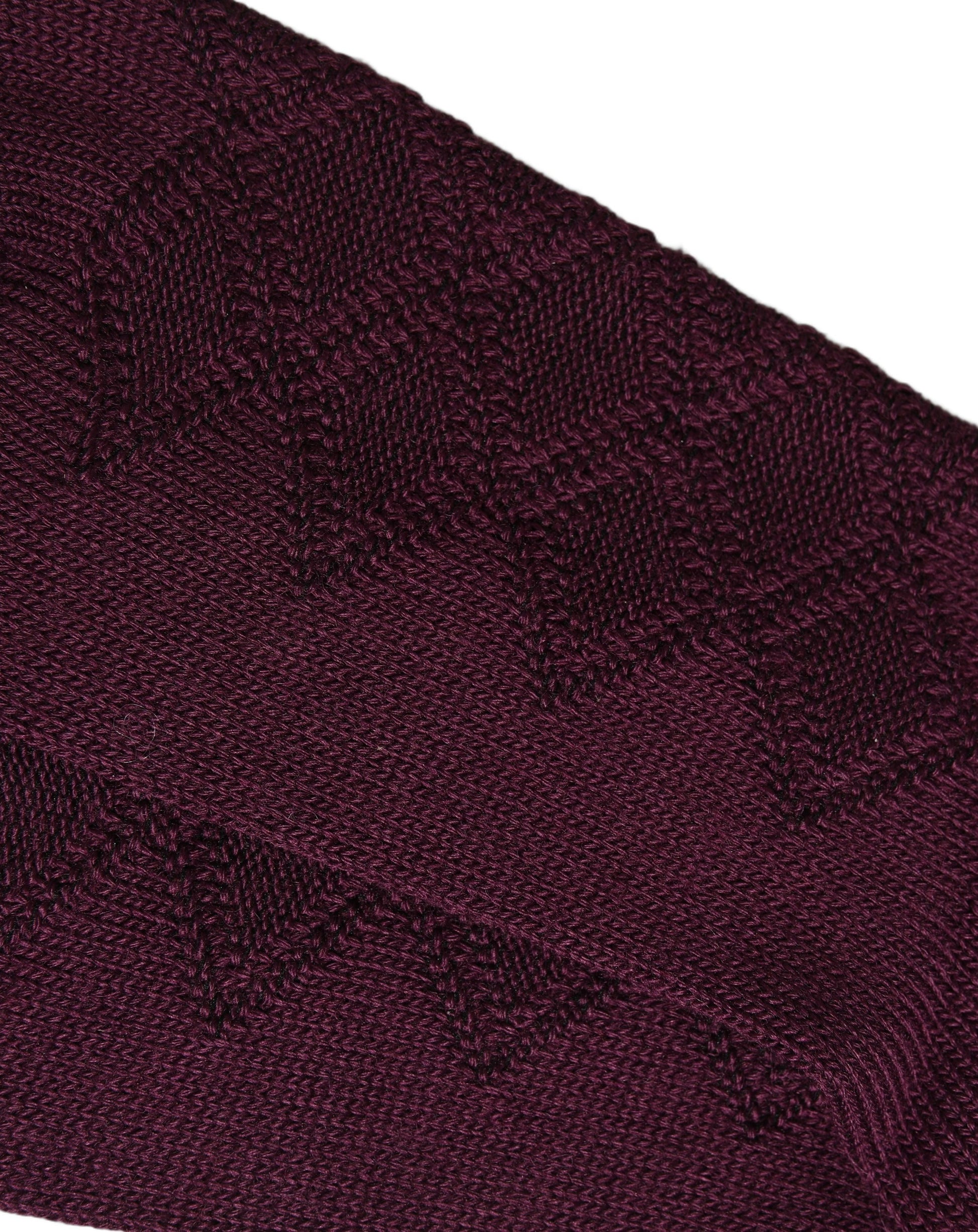 Dolce & Gabbana Burgundy Wool Crest Logo Knee High Accessory Socks