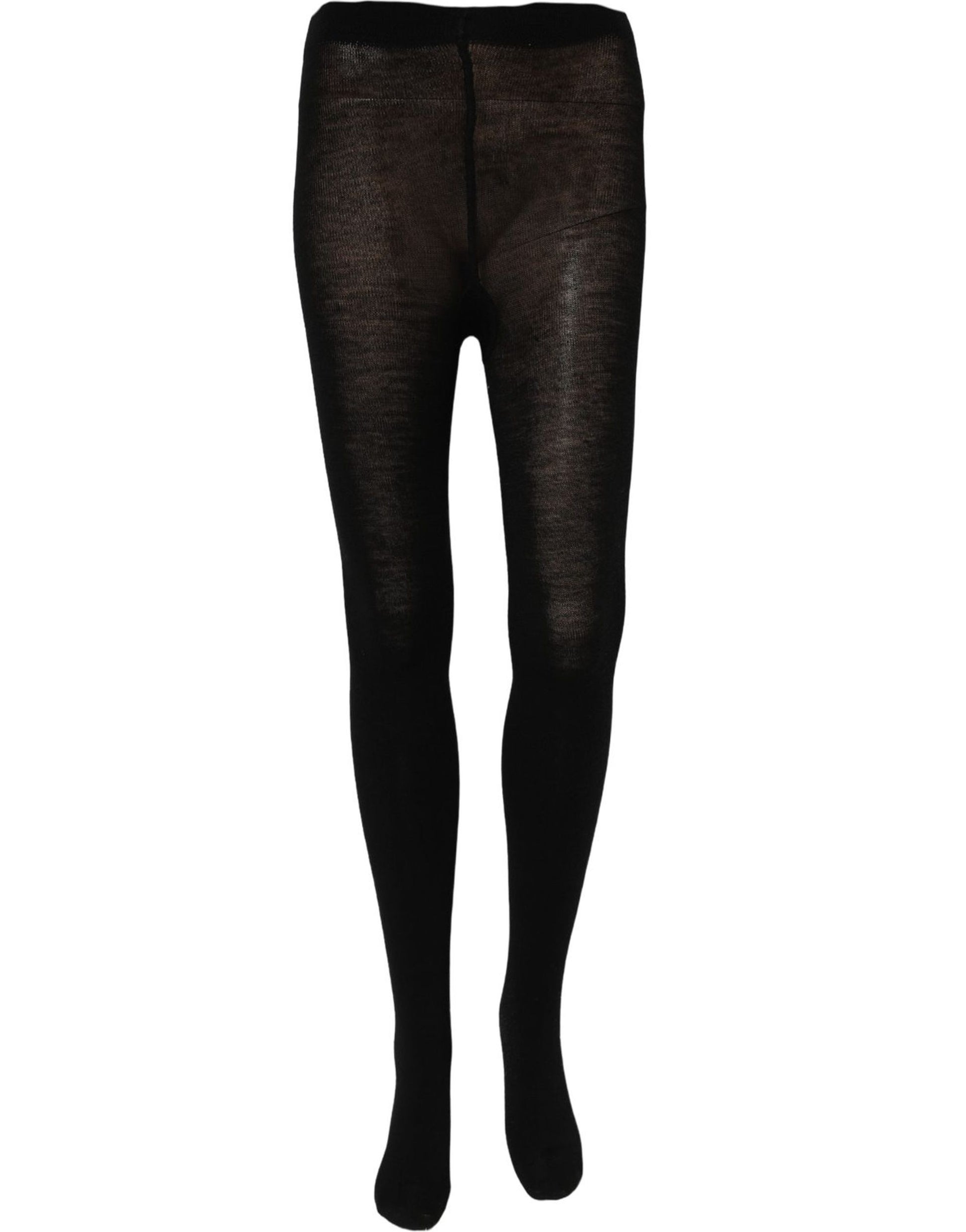 Dolce & Gabbana Black Wool Stretch Tights