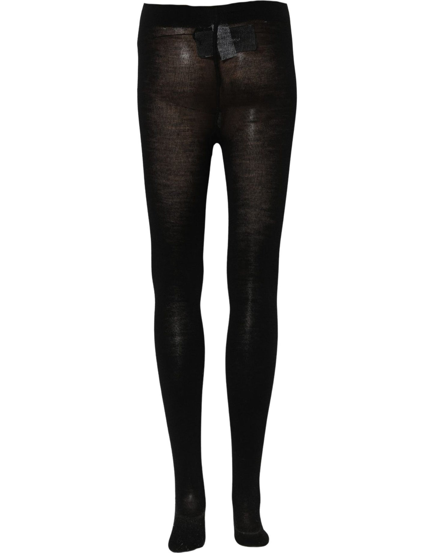Dolce & Gabbana Black Wool Stretch Tights