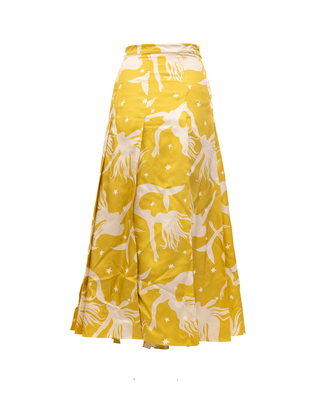 Valentino Garavani Yellow Skirt with Off-White Details