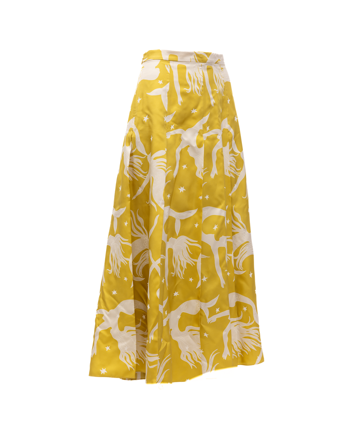 Valentino Garavani Yellow Skirt with Off-White Details