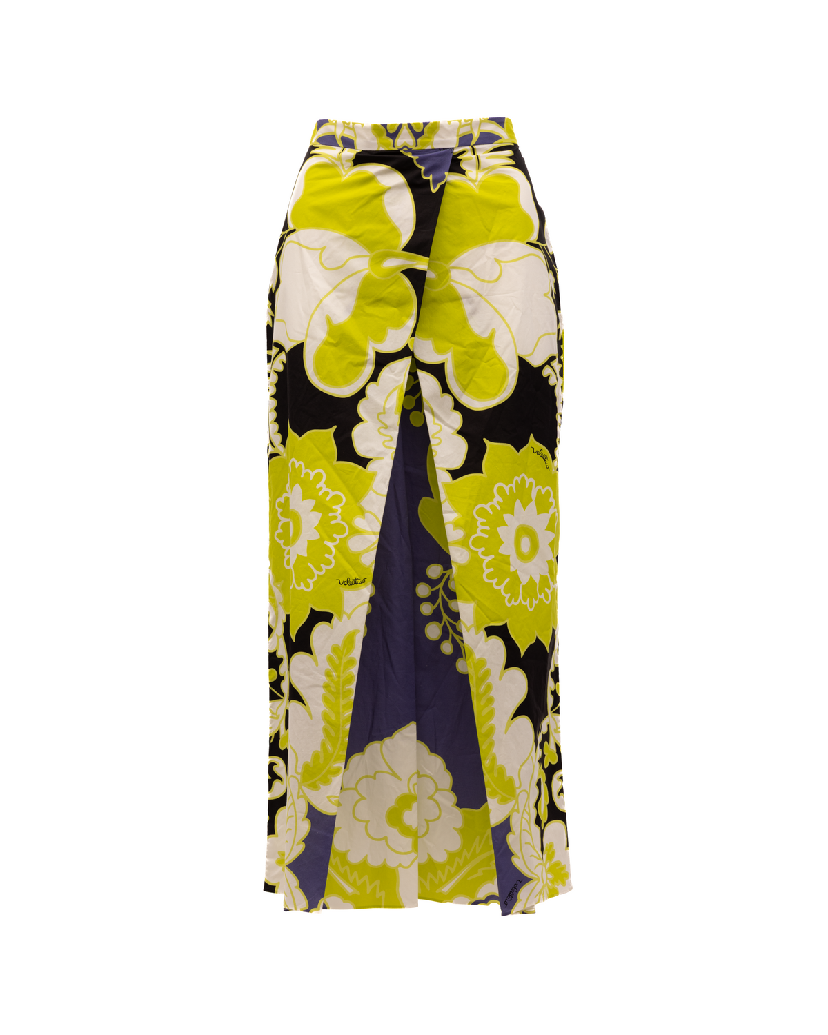 Valentino Garavani Women Floral Skirt in Black, Lime Green, White