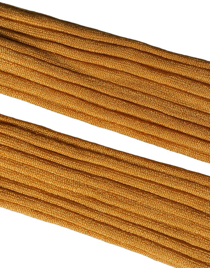 Dolce & Gabbana Mustard Ribbed Tights Pantyhose Stockings IT3 | M