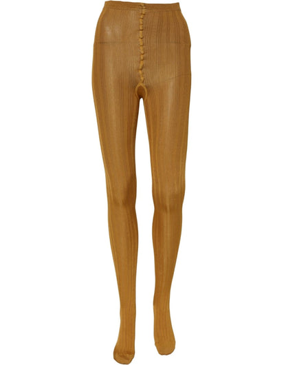 Dolce & Gabbana Mustard Ribbed Tights Pantyhose Stockings IT3 | M
