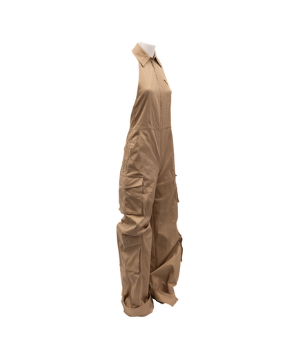 Valentino Garavani Women Beige Jumpsuit with an Open Back