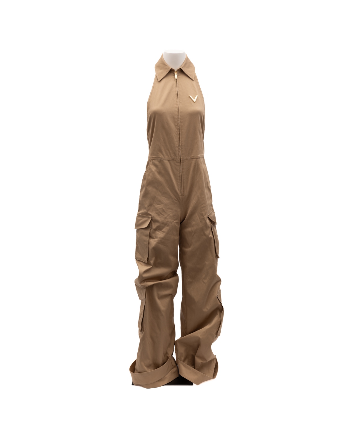 Valentino Garavani Women Beige Jumpsuit with an Open Back