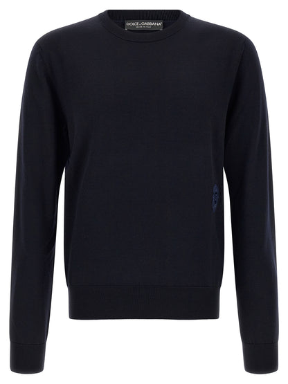 Dolce & Gabbana Blue Virgin Wool Cardigan IT56 | XL