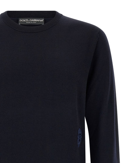 Dolce & Gabbana Blue Virgin Wool Cardigan IT56 | XL