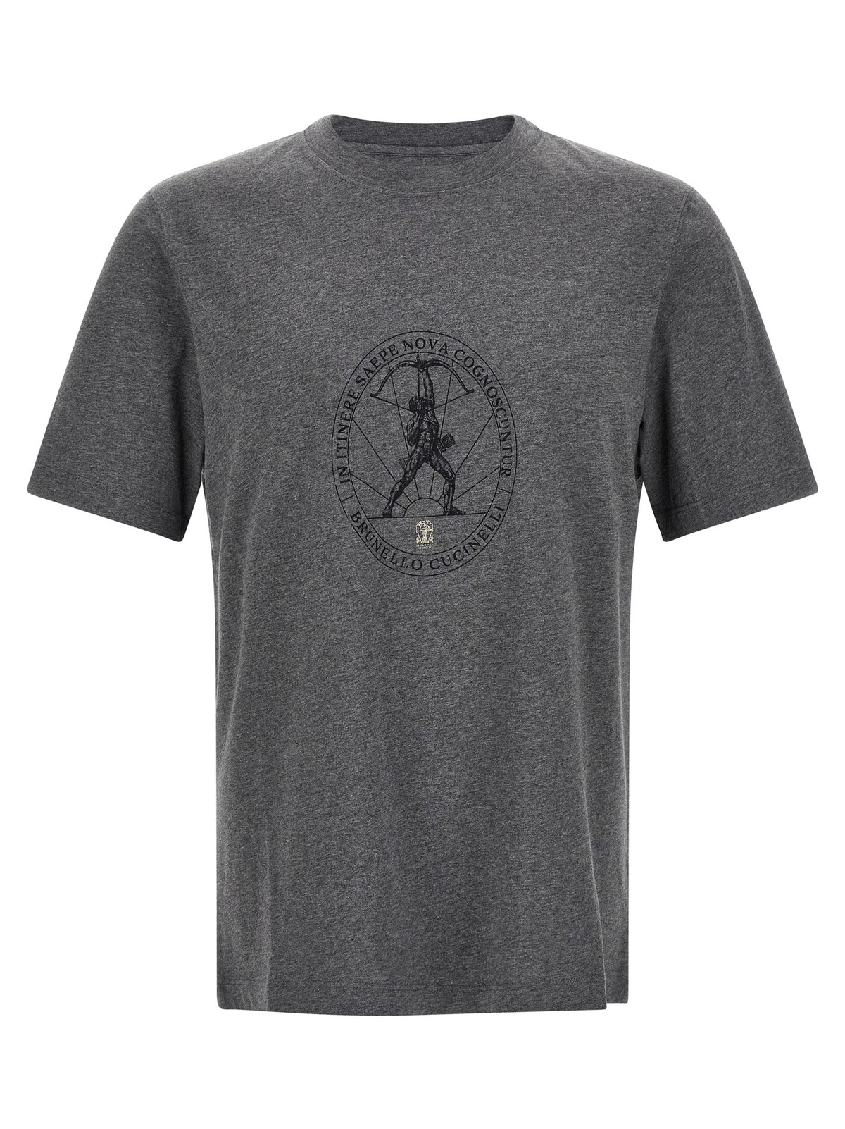 Brunello Cucinelli Gray Cotton T-Shirt - M