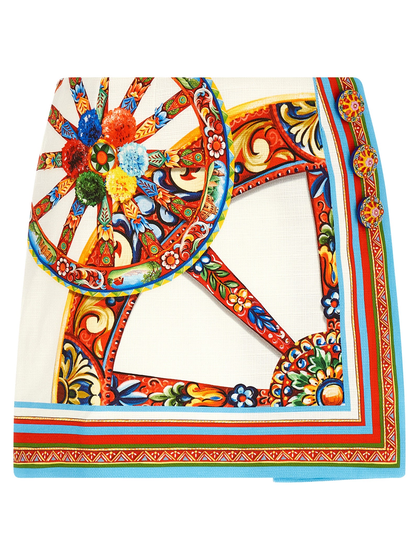 Dolce & Gabbana Multicolor Cotton Long Skirt