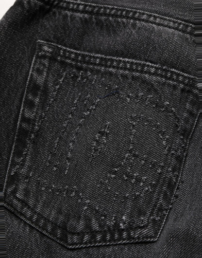 Dolce & Gabbana Dark Gray Cotton Wide-Leg Oversize Denim Jeans