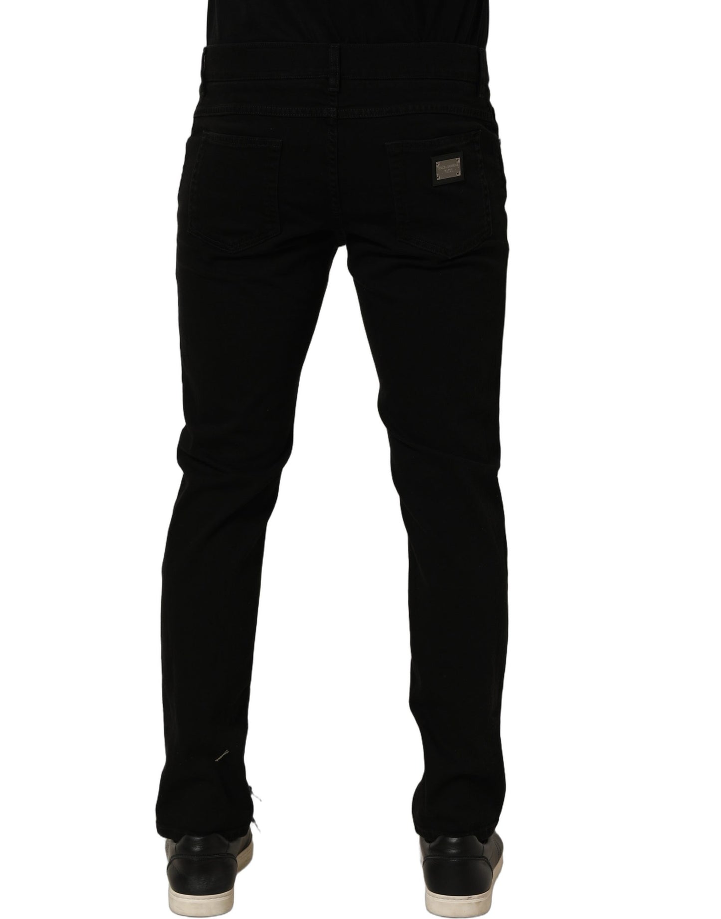 Dolce & Gabbana Black Cotton Stretch Regular Skinny Denim Jeans