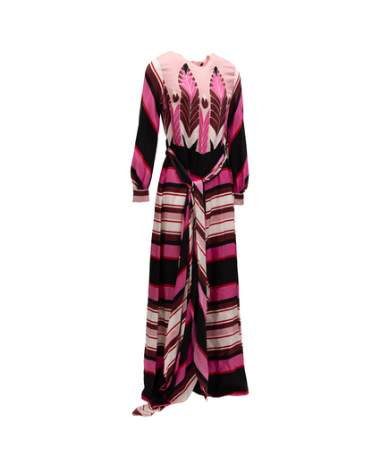 Valentino Garavani Pink Dress with Burgundy Details