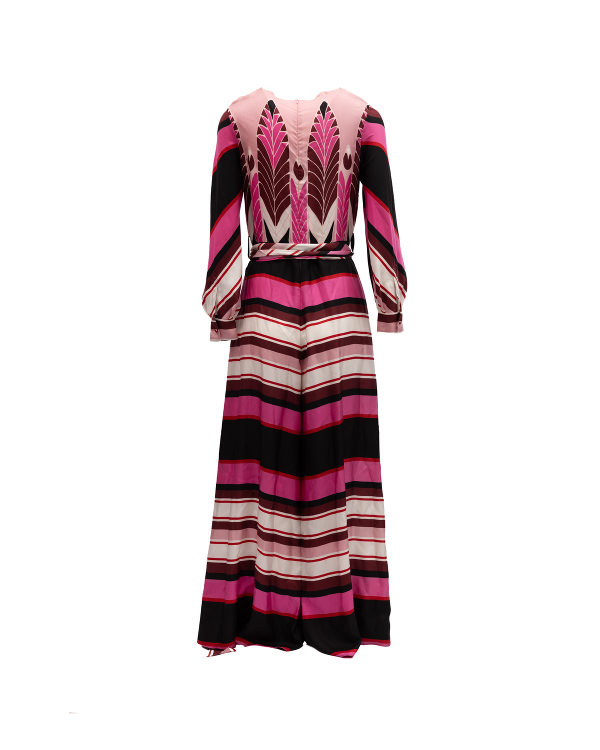 Valentino Garavani Pink Dress with Burgundy Details