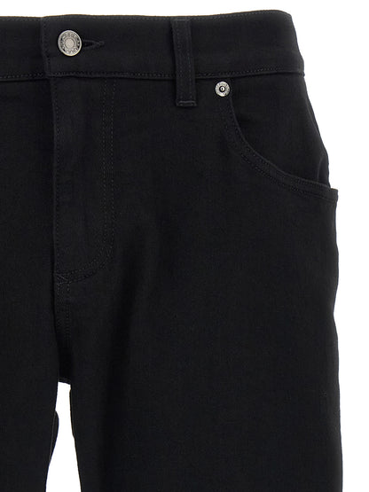 Dolce & Gabbana Black Cotton Slim Fit Jeans