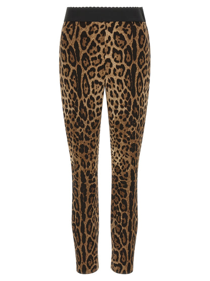 Dolce & Gabbana Brown Viscose Leggings