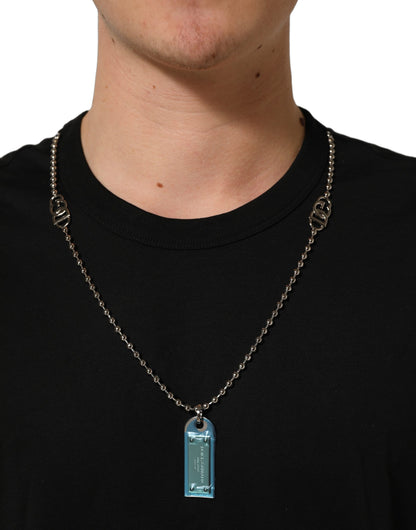 Dolce & Gabbana Black Dog Tag Short Sleeve Crew Neck T-shirt