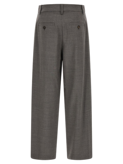 Brunello Cucinelli Gray Virgin Wool Cropped Pants - IT42