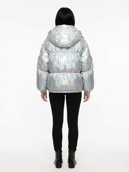 Dolce & Gabbana Silver Polyamide Shell Jacket