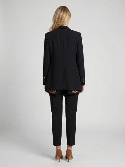 Dolce & Gabbana Black Polyester Coat