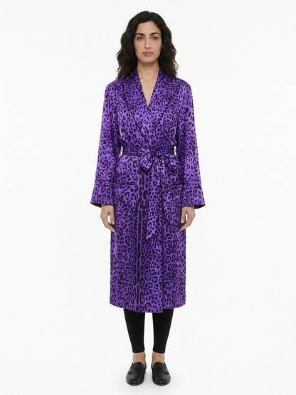 Dolce & Gabbana Purple Silk Coat