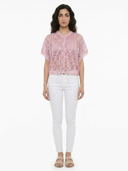Dolce & Gabbana Pink Rayon Shortsleeve Shirt