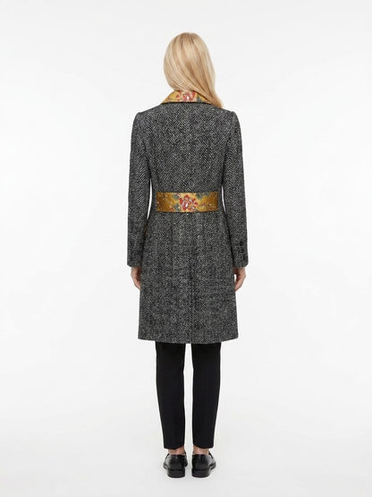 Dolce & Gabbana Gray Elastane Coat